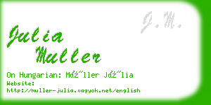 julia muller business card